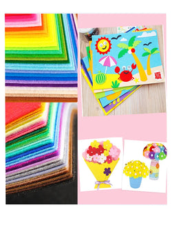 40 Pcs DIY Colorful Fabric Cloth Set collage, showcasing vibrant felt pieces ideal for creative crafts, aligning with Oliver & Company's educational and imaginative toy offerings.