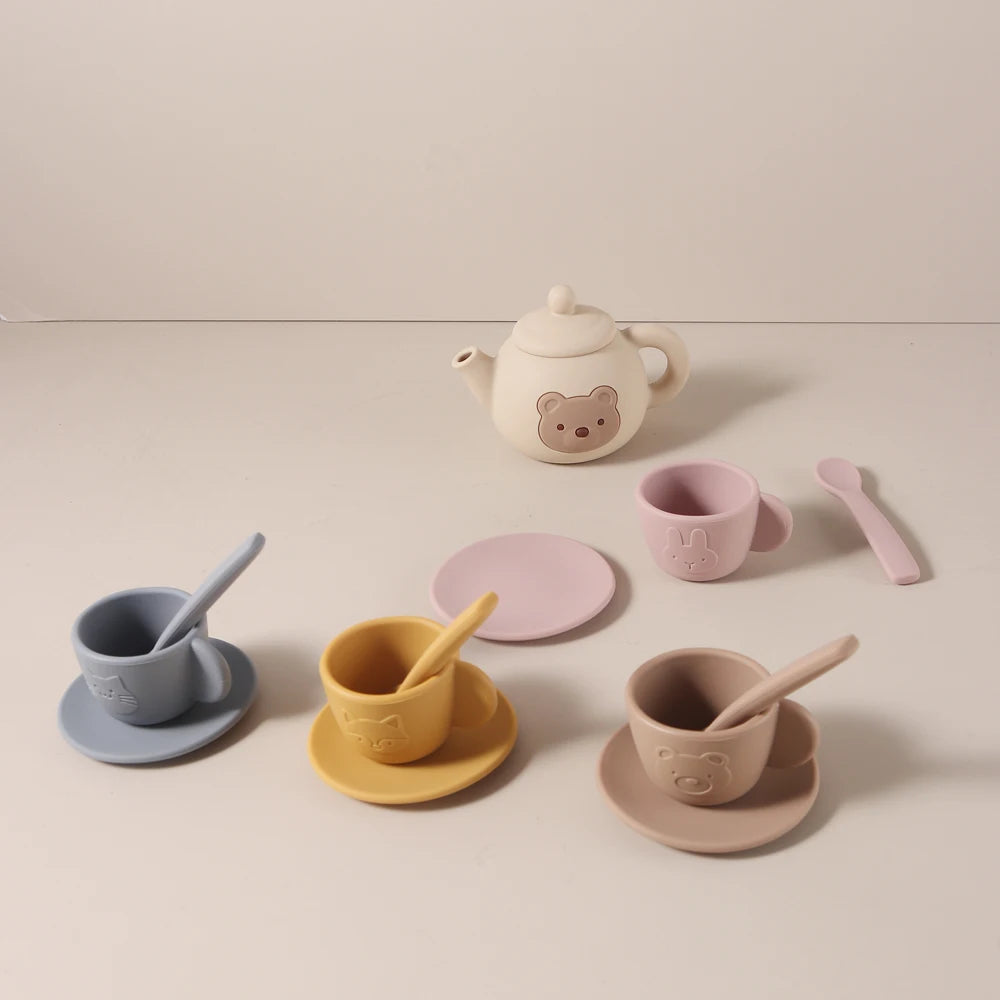 Silicone Tea Play Set for Toddlers – 13-Piece Pretend Play Tea Party