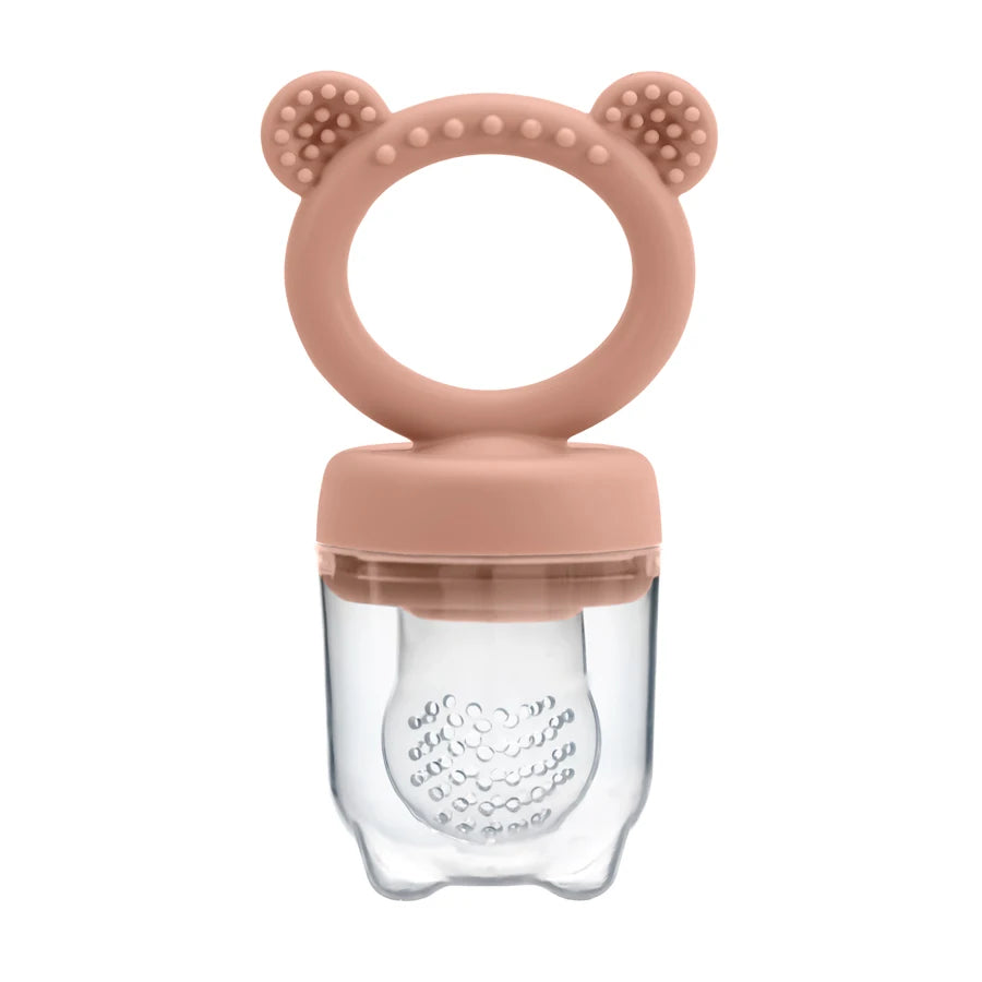 Peach bear silicone fresh food feeder