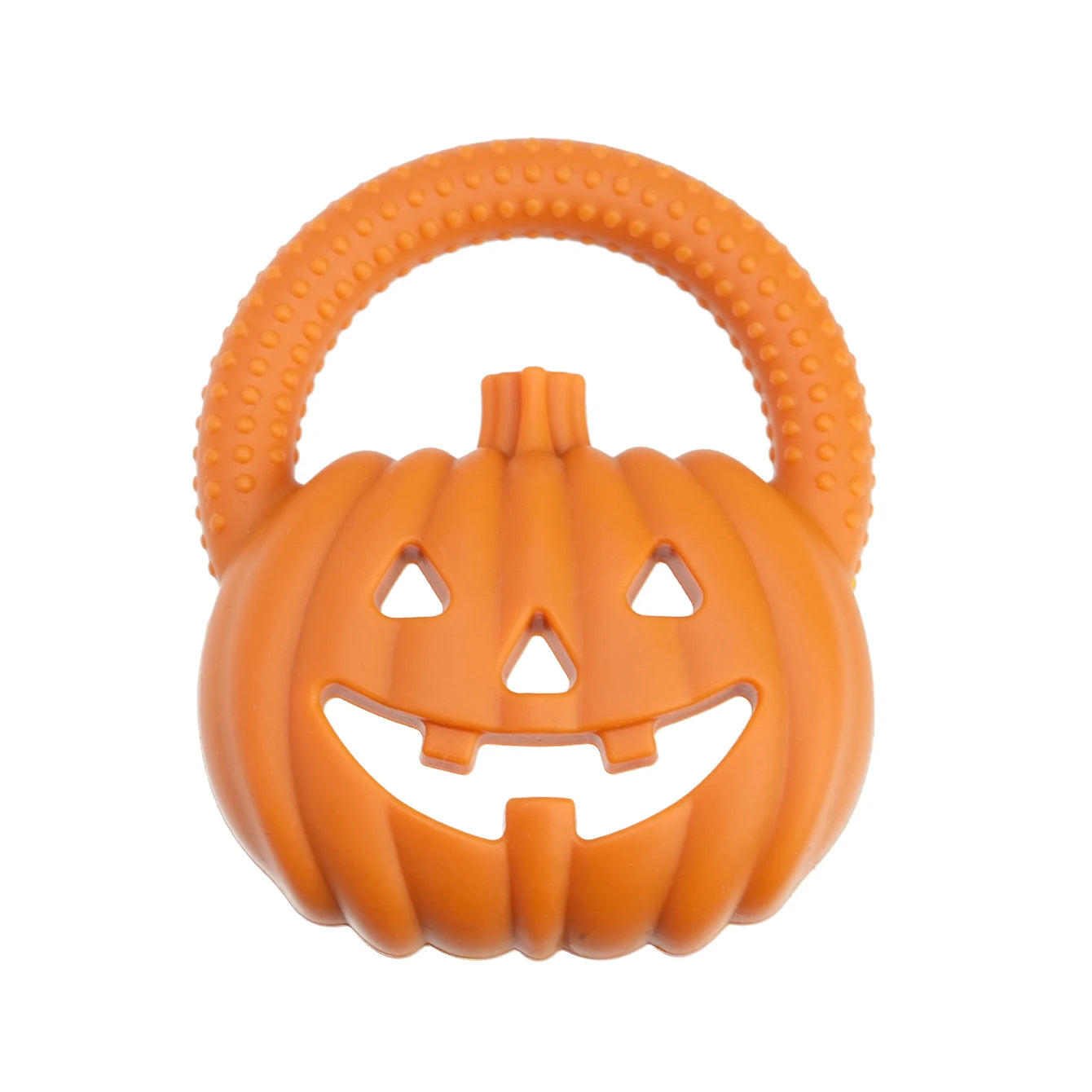 Pumpkin Silicone Teether | Oliver and Company Montessori Toys