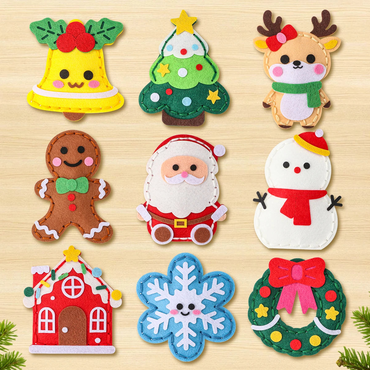 Christmas Felt Sewing Kit | Oliver Montessori Toys