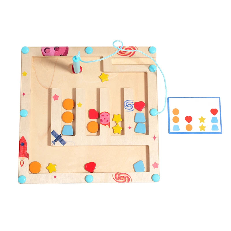Shape Maze – Magnetic Sorting Board | Oliver Montessori Toys
