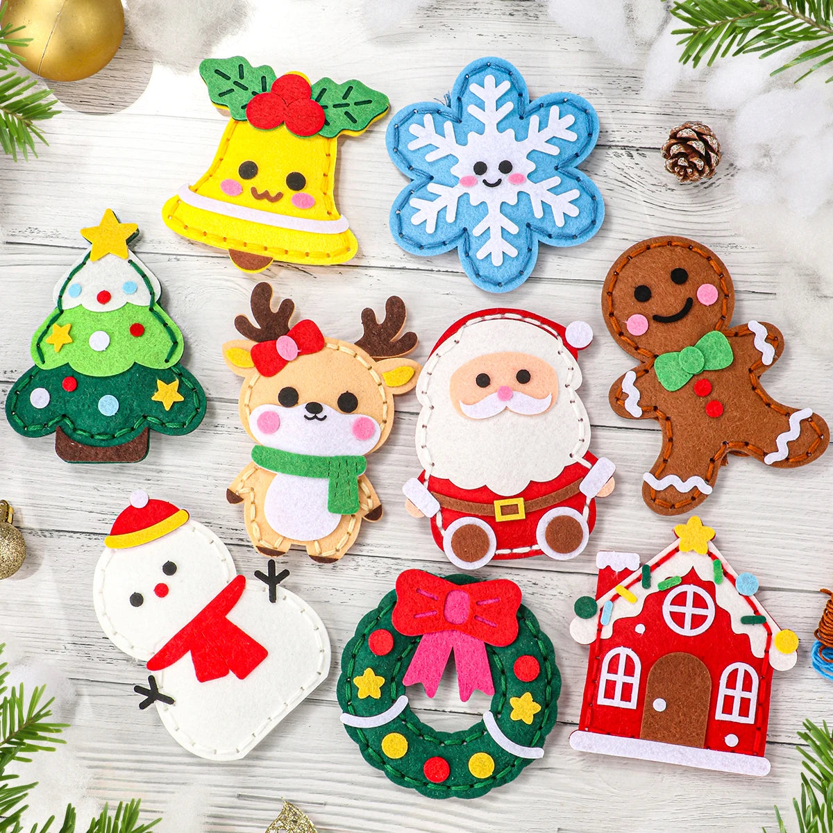 Christmas Felt Sewing Kit | Oliver Montessori Toys