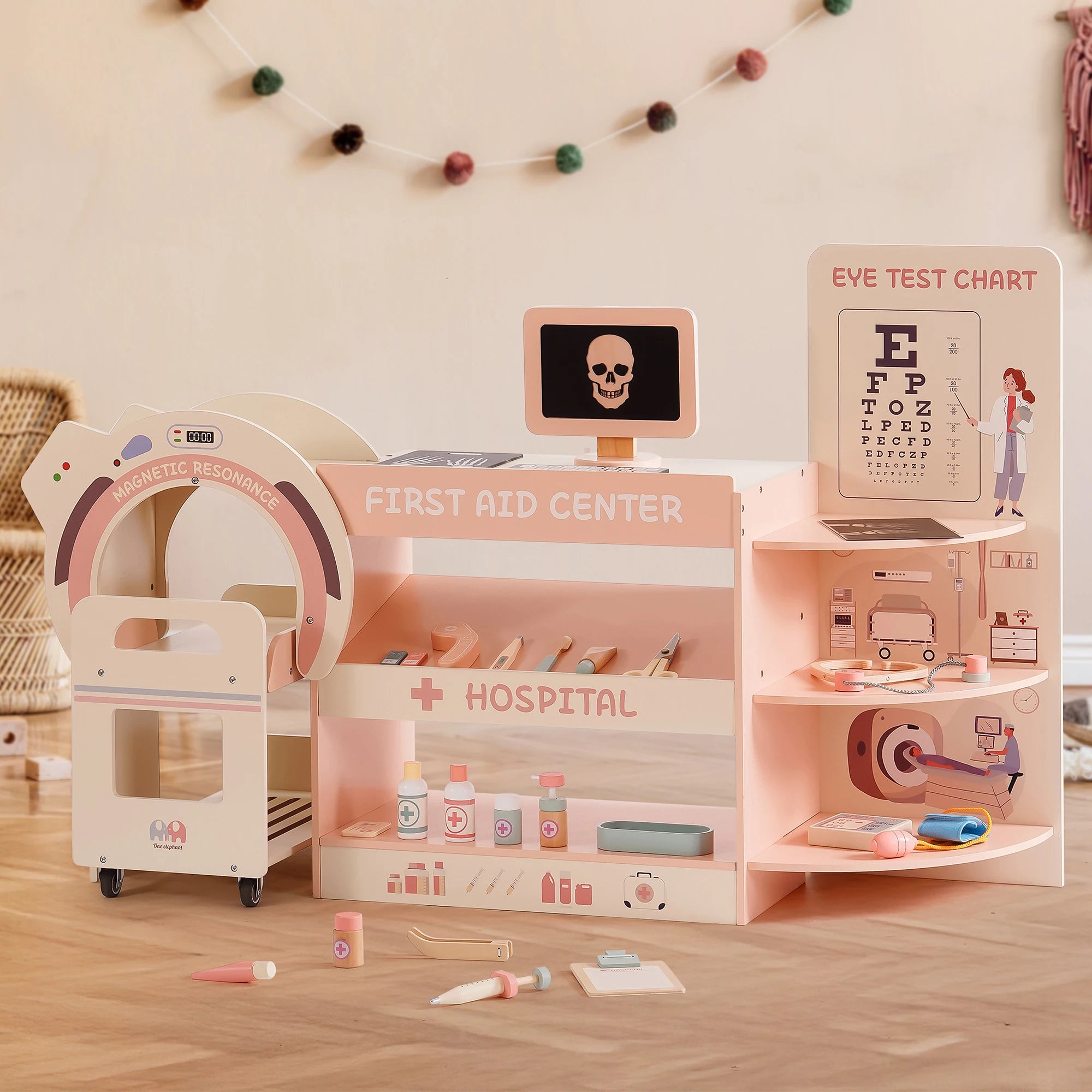 Wooden Doctor Medical Center Playset – Montessori Role Play Toy