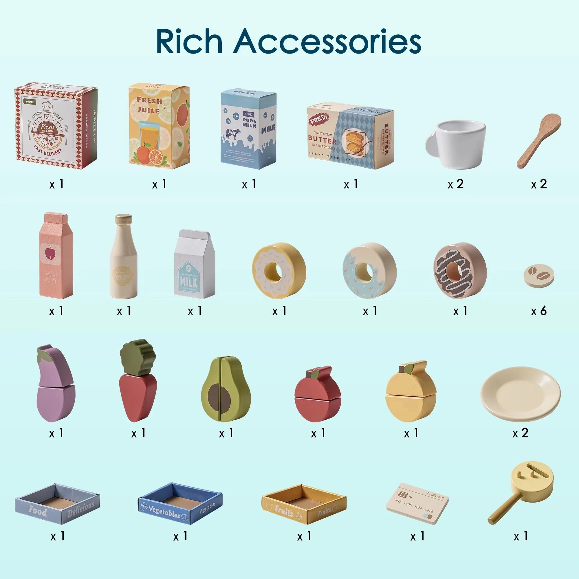 Corner Coffee Shop Play Set with Cash Register & Accessories