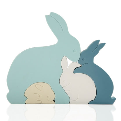 Montessori Rabbit and Bear Silicone Puzzles