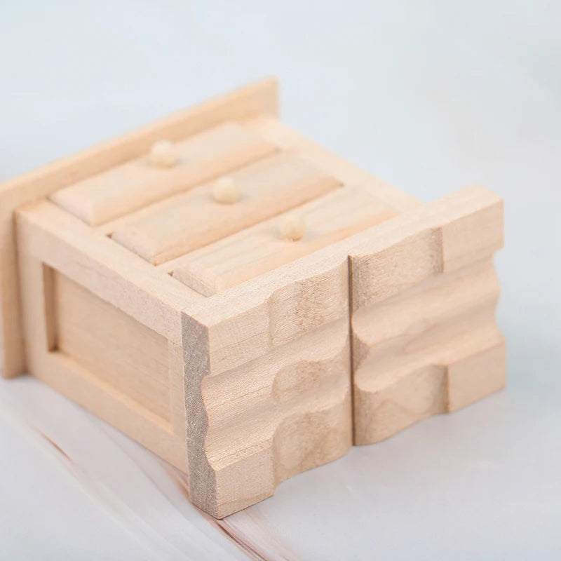 Wooden block puzzle on a light gray background Oliver Montessori Toys