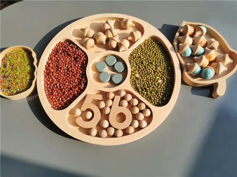 Wooden Round Sorting Trays