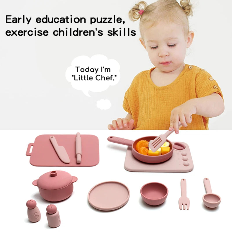 Food Grade Silicone Kitchen Toys Set for Kids