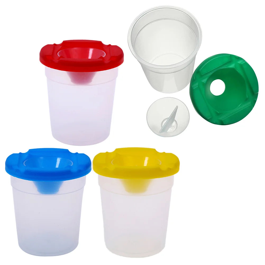 6pcs Painting Cups - Spill-Proof | Oliver Montessori Toys