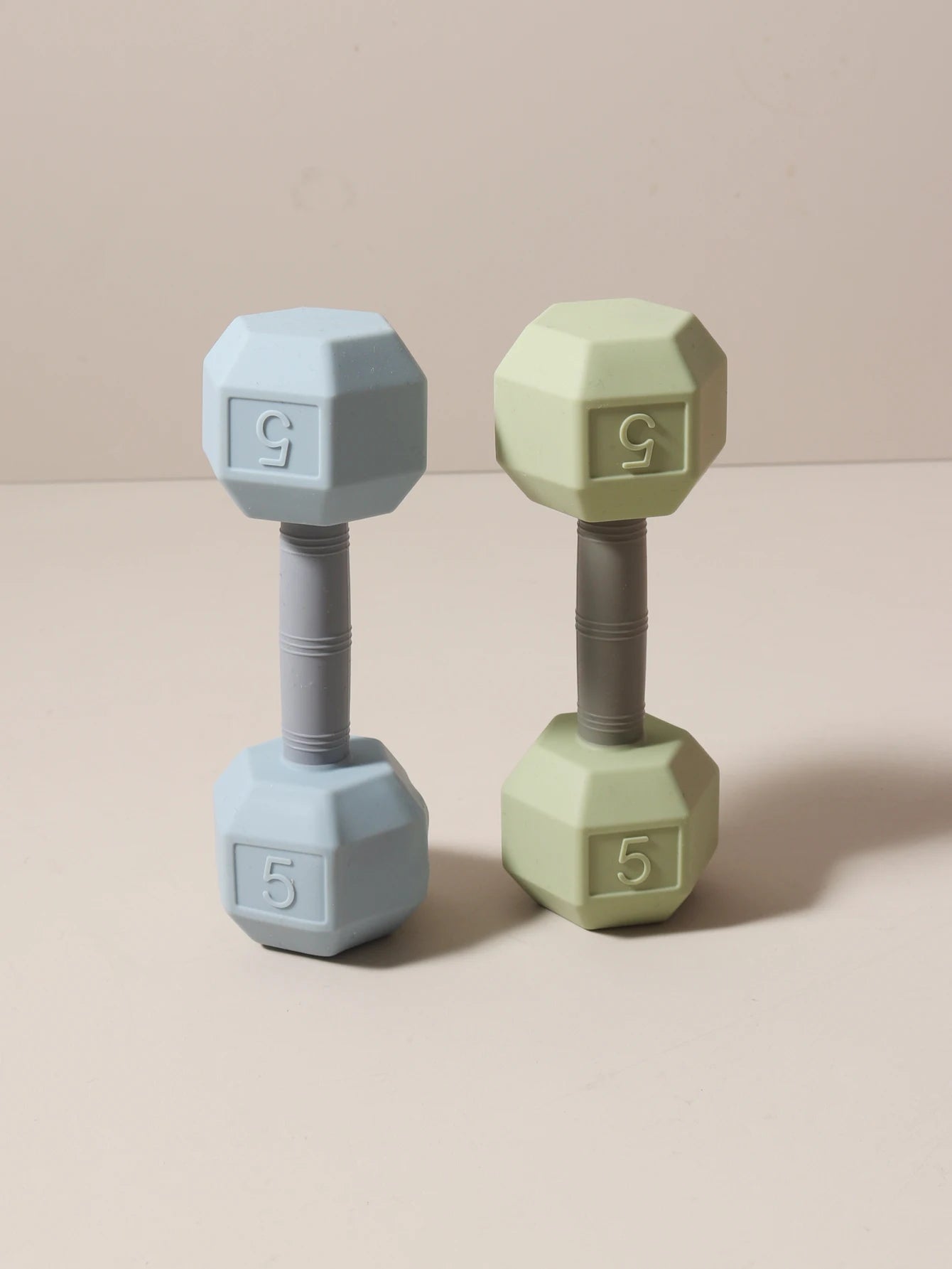 Silicone Barbell Baby Teether Rattle