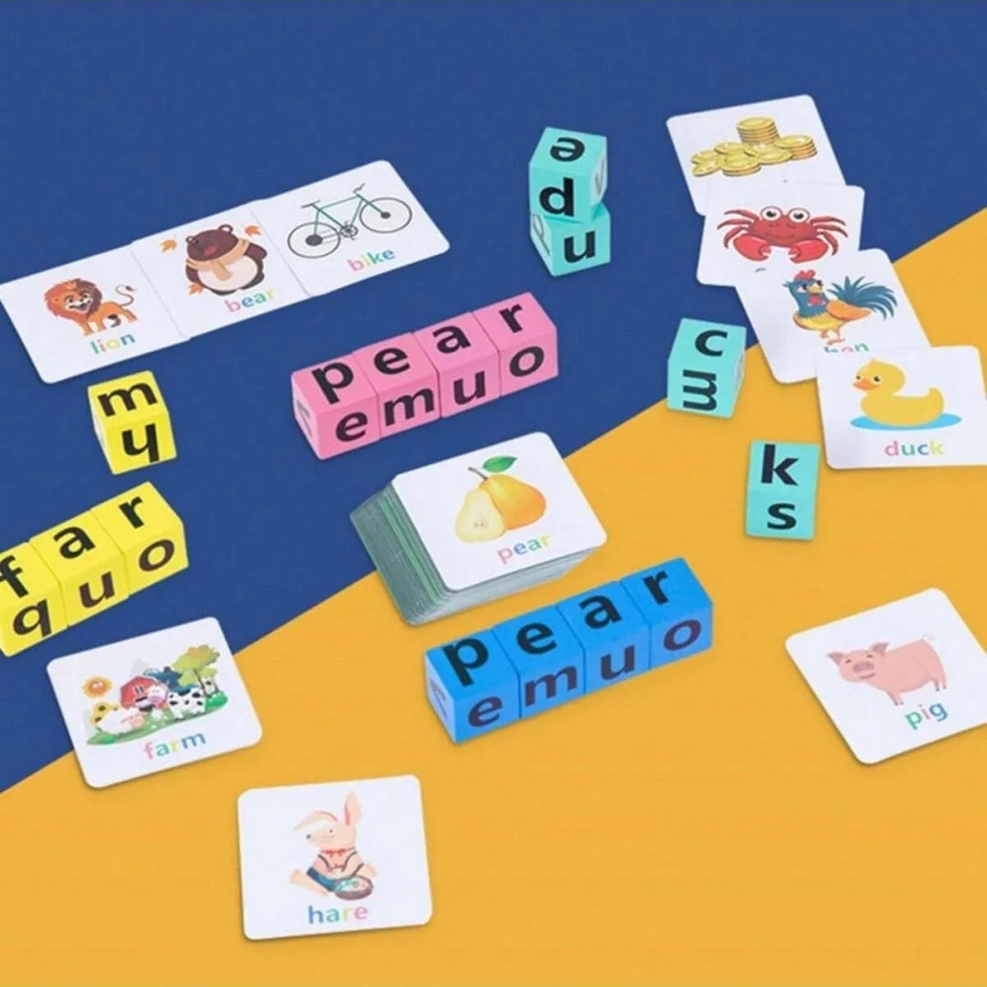 Wooden Alphabet Spelling Block Game for Kids
