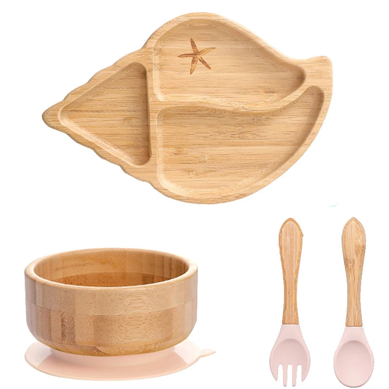 Baby Bamboo Suction Plate & Bowl Set
