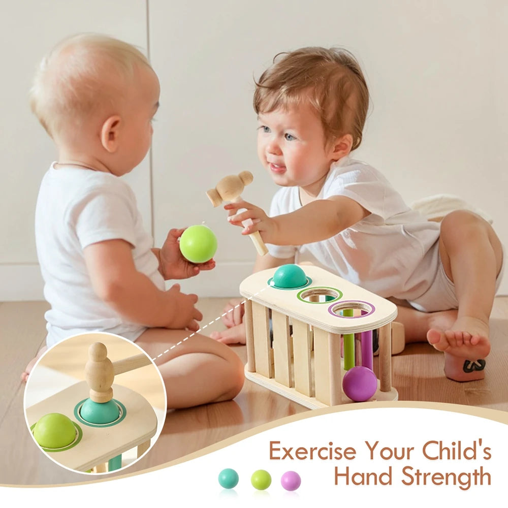 Wooden Pound and Xylophone Ball Set for Babies and Toddlers