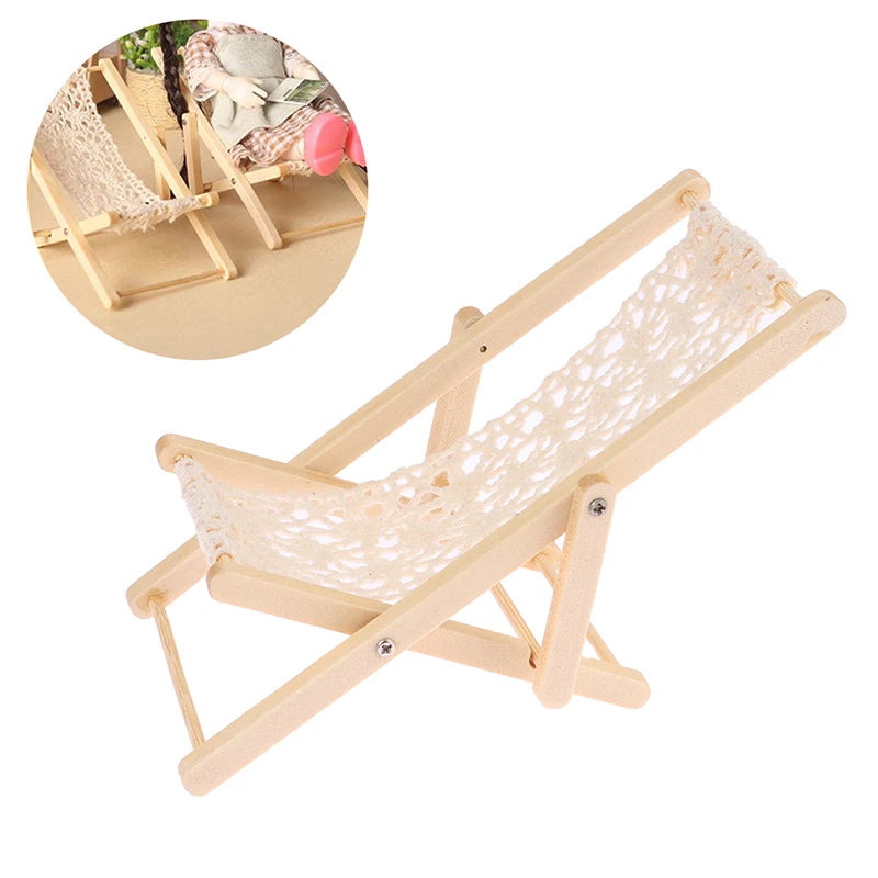 Small wooden folding chair with a woven seat on a white background. Oliver & Company Montessori Toys