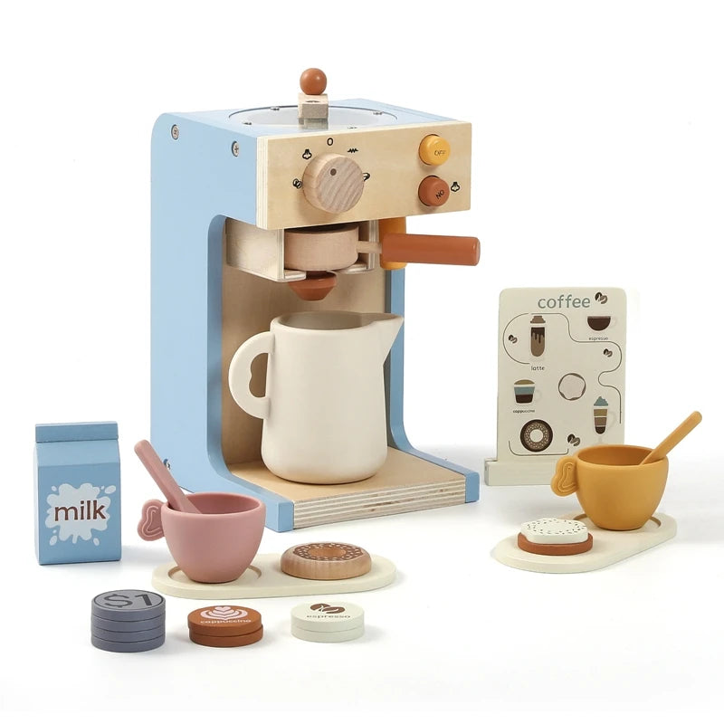 Wooden Coffee Set for Pretend Play | Oliver Montessori Toys