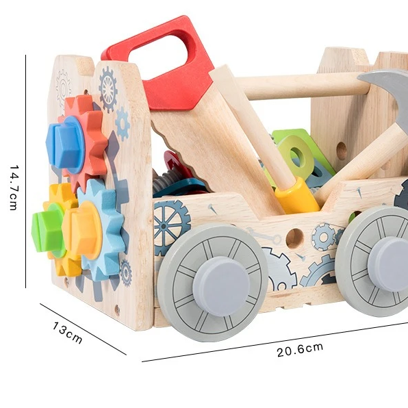 Montessori 3-in-1 Tool Table Toy | Oliver Montessori Toys