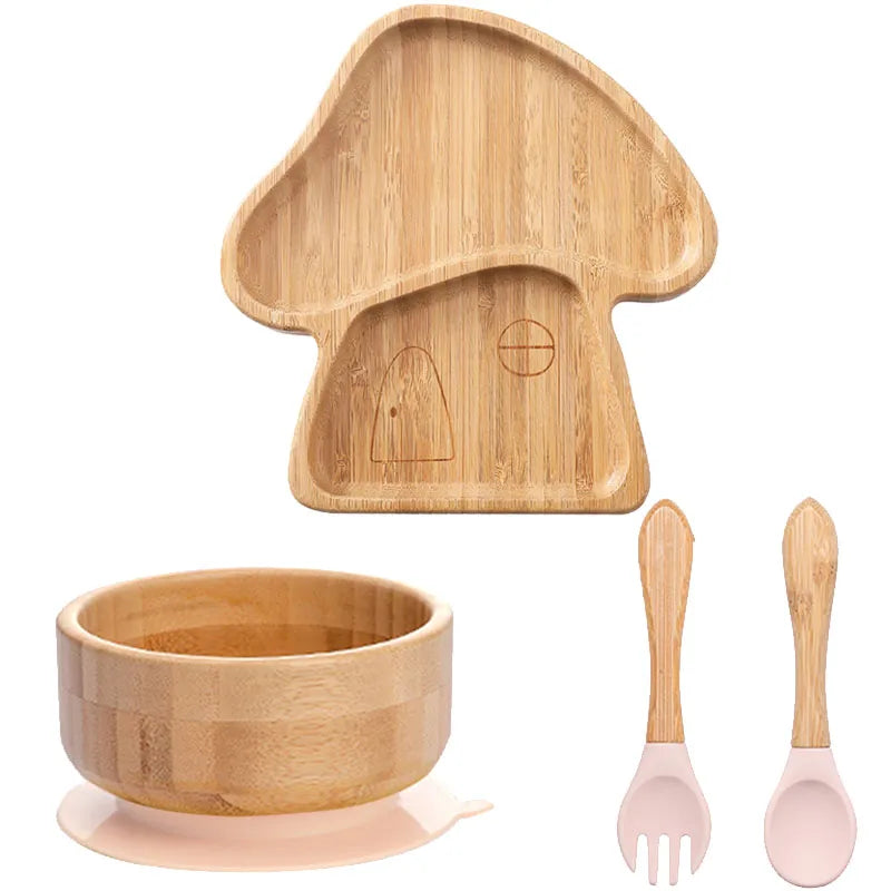 Baby Bamboo Suction Plate & Bowl Set