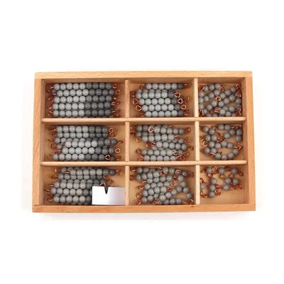 Gray Montessori bead bar set
