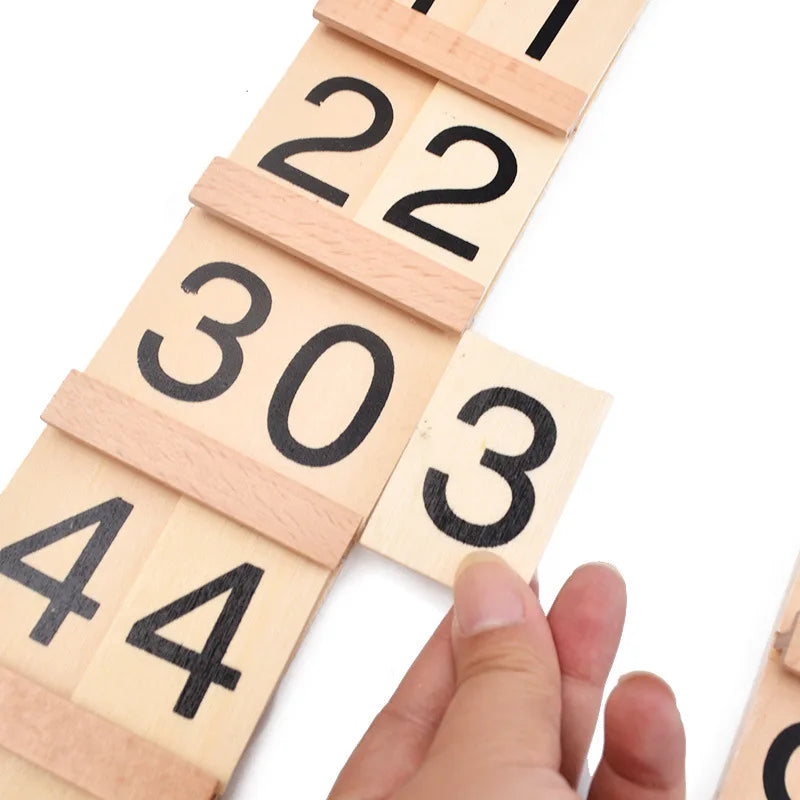 Wooden Numbers 1-99 Board | Montessori Math Toy