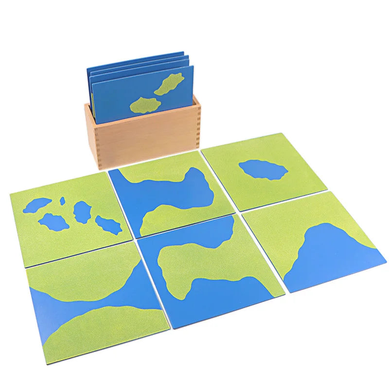 Montessori Land and Water Forms Wooden Geography Material