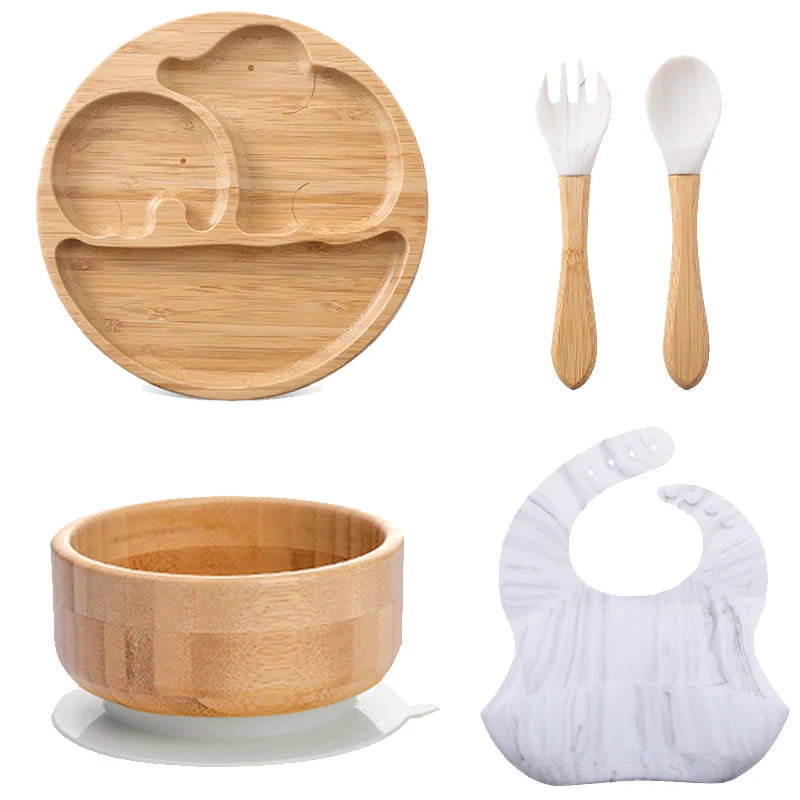 Elephant Divided Plate and Tableware Sets