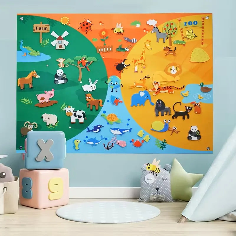 Felt Story Board for Kids – Themed Storytelling Set – Oliver & Company