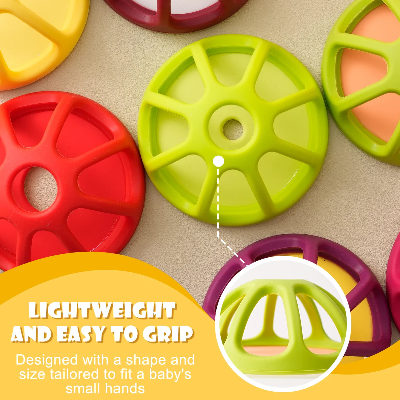 Fruit & Vegetable Silicone Baby Teether | BPA-Free Teething Toy | Oliver & Company Montessori Toys