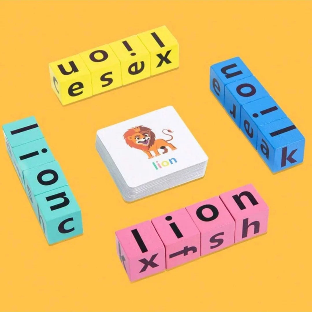 Wooden Alphabet Spelling Block Game for Kids