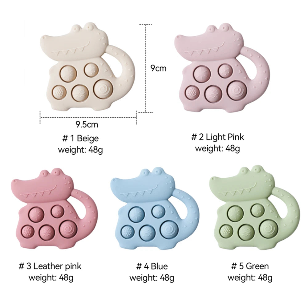 Silicone Dinosaur Baby Teether 