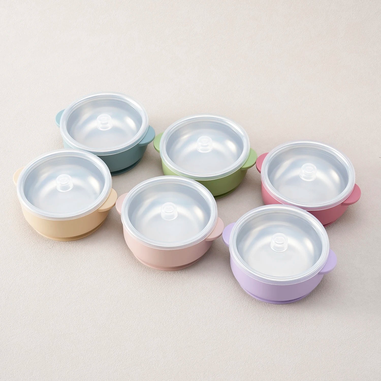 Stainless Steel Silicone Suction Bowl with Lid | Oliver & Company Montessori Toys