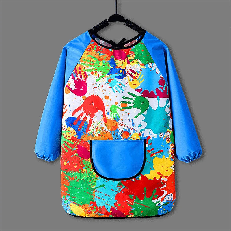 Kids Waterproof Long-Sleeved Painting Apron | Oliver Montessori