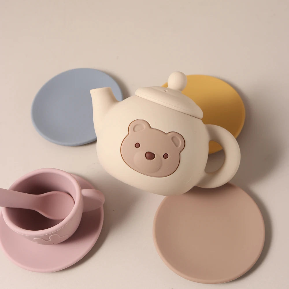 Silicone Tea Play Set for Toddlers – 13-Piece Pretend Play Tea Party