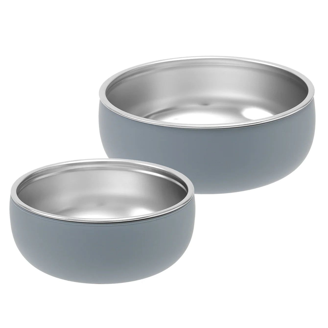 2-Piece Stainless Steel Bowl Set with Detachable Silicone Bases | Oliver Montessori Toys