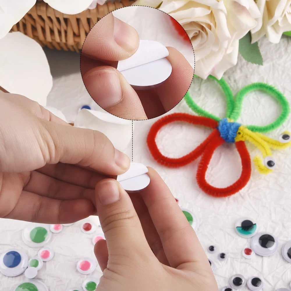 Movable Googly Eyes - Kindergarten Craft Supplies held in hand, ideal for creative projects and imaginative play in classrooms and home crafts.