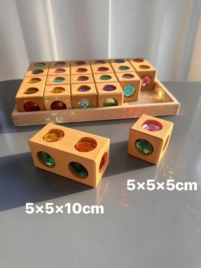 3D Gem Wooden Building Blocks