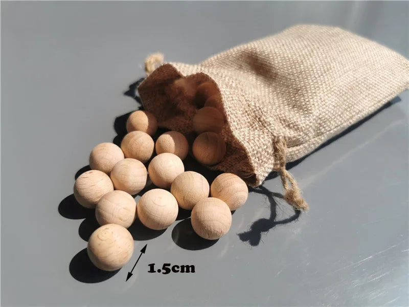 Wooden Montessori Counting Board Sets – Walnut Frame, Number Tiles & Felt Balls