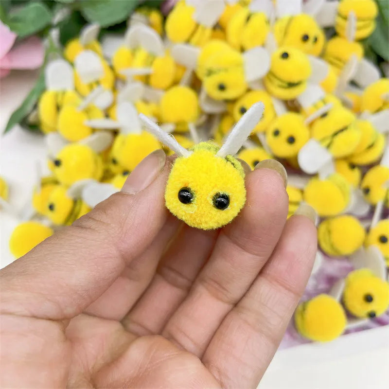 Yellow Pompom Bees DIY Toy Craft Supplies | Oliver Montessori