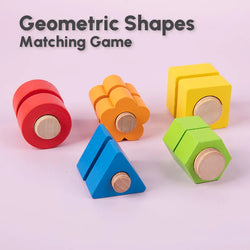 Nut & Bolt Geometric Screwing Blocks | Oliver Montessori