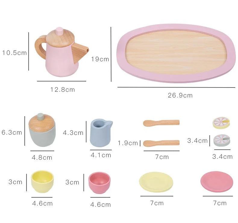 Pretend Play Tea & Dessert Set | Oliver Montessori Toys