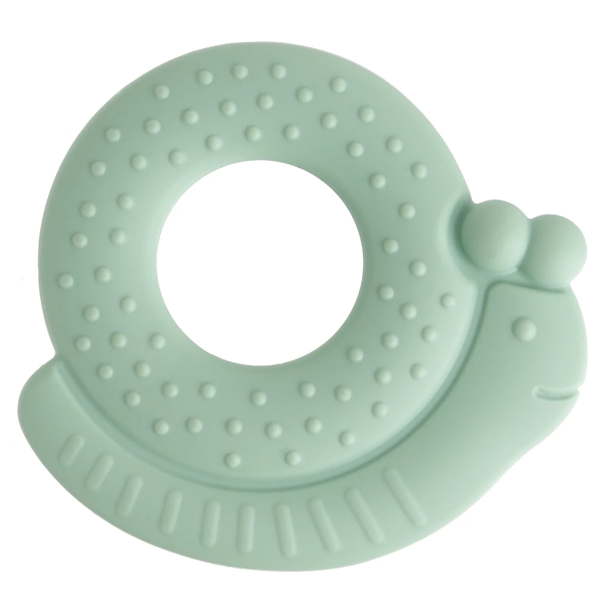 Mint snail silicone teether
