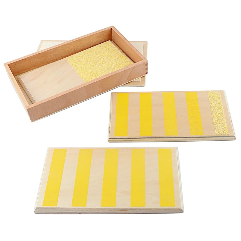 Montessori Rough and Smooth Boards Set of 3 Sensorial Touch Toy Ages 3 and Up