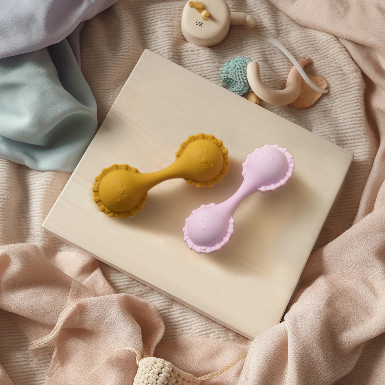 Silicone Cat Teether Rattle | BPA-Free Baby Teething Toy 0-12M