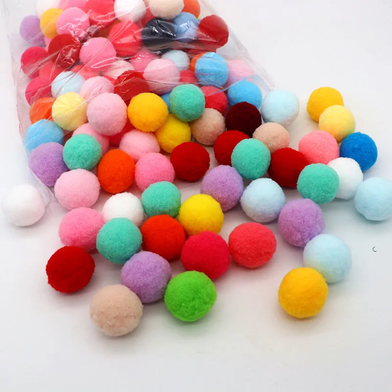 8-30mm Mixed High Elasticity Soft Pompoms for creative DIY projects, perfect for crafting toys and accessories, enhancing creativity with fluffy texture and varied sizes.