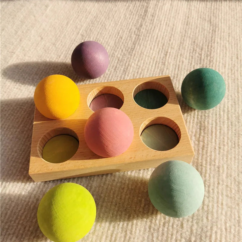 Montessori Large Basswood Arch, Semi-Circle, Tree, Peg Doll, and Ball Sets| Oliver Montessori Toys