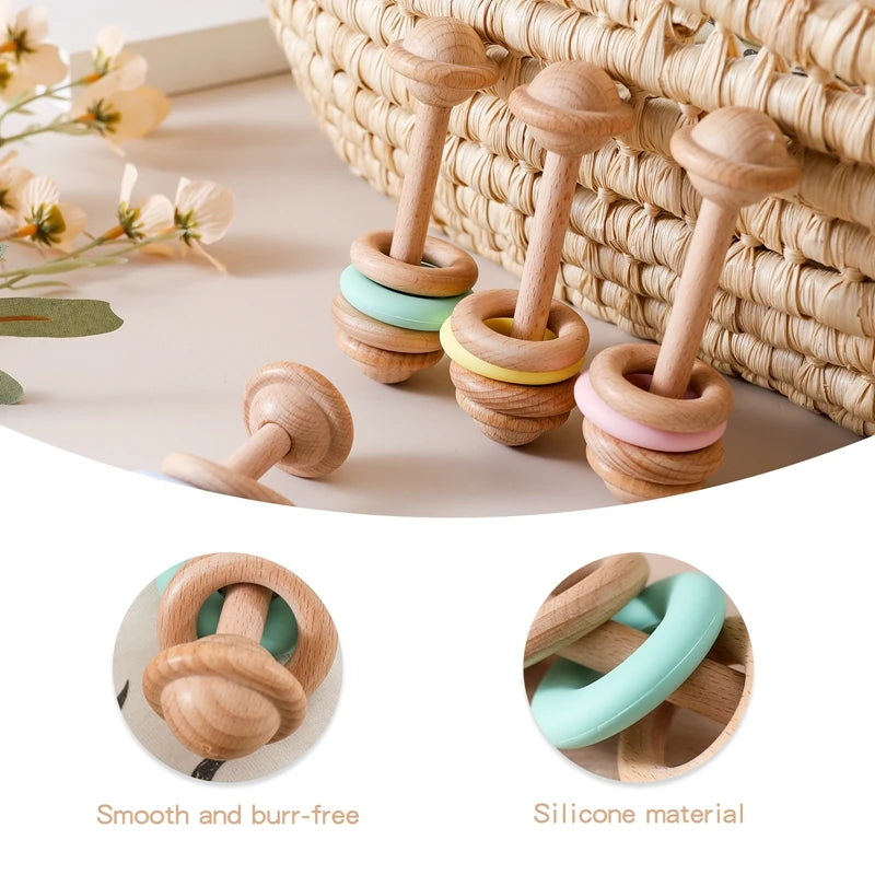 Wooden Rings Rattle Shop Our $25.00 or Less Deals | Shop Oliver Montessori Toys