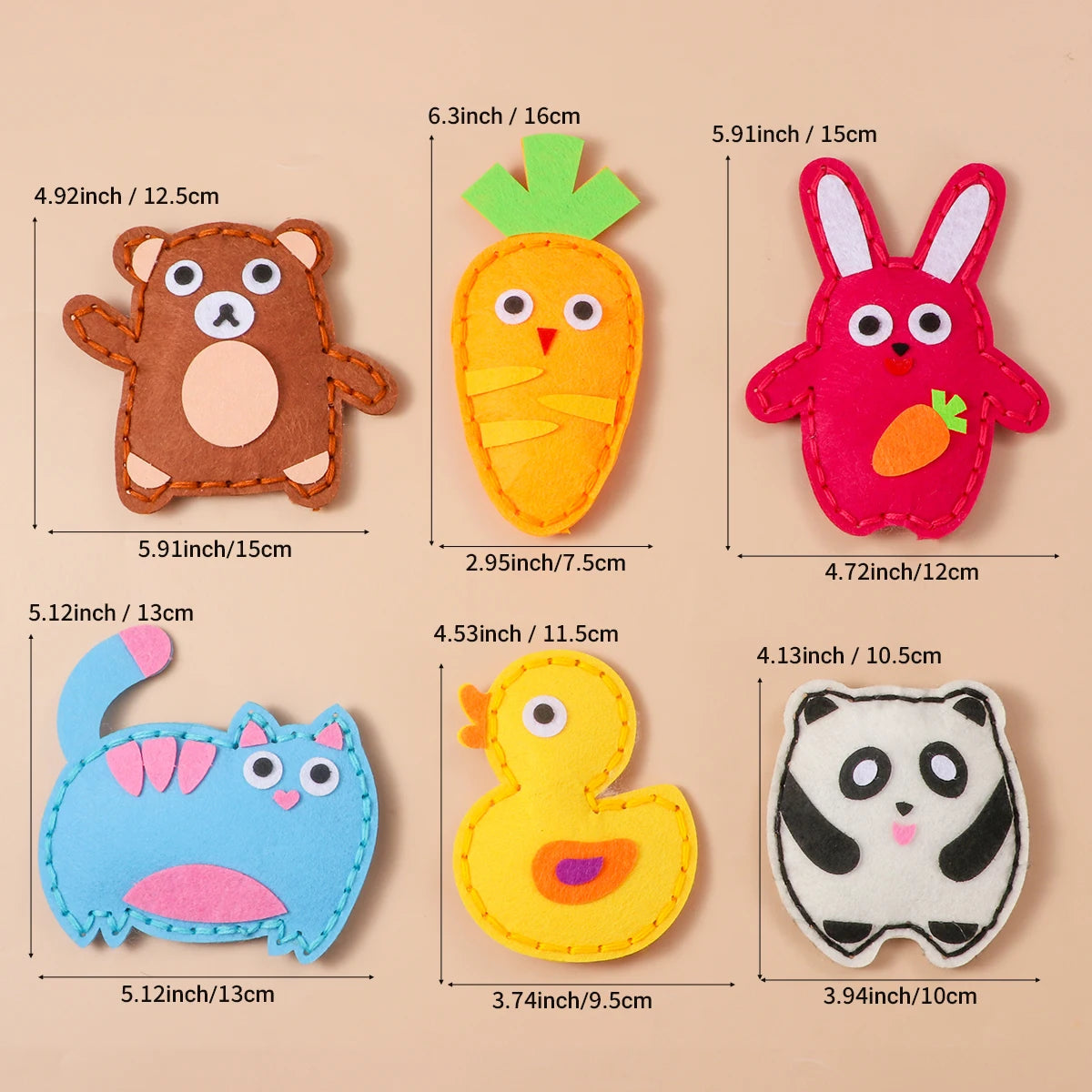 Felt Animal Sewing Kit for Kids – 6 Characters – Oliver & Company