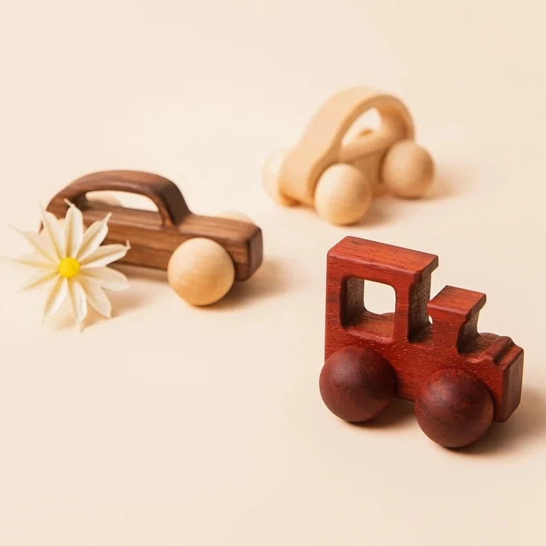 Baby 3pcs Wooden Car Sets | Oliver & Company Montessori Toys