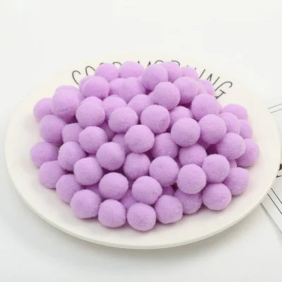 500/2000Pcs Mixed Color Fluffy Soft Colored Pompoms for Crafts
