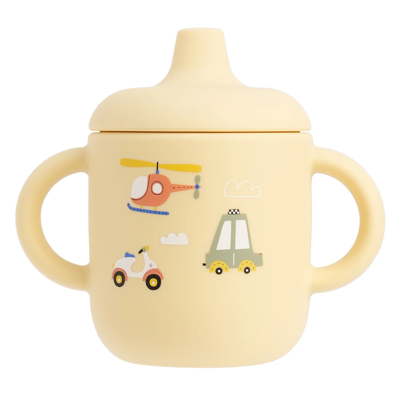 Cartoon silicone sippy cup in Cream Vehicles